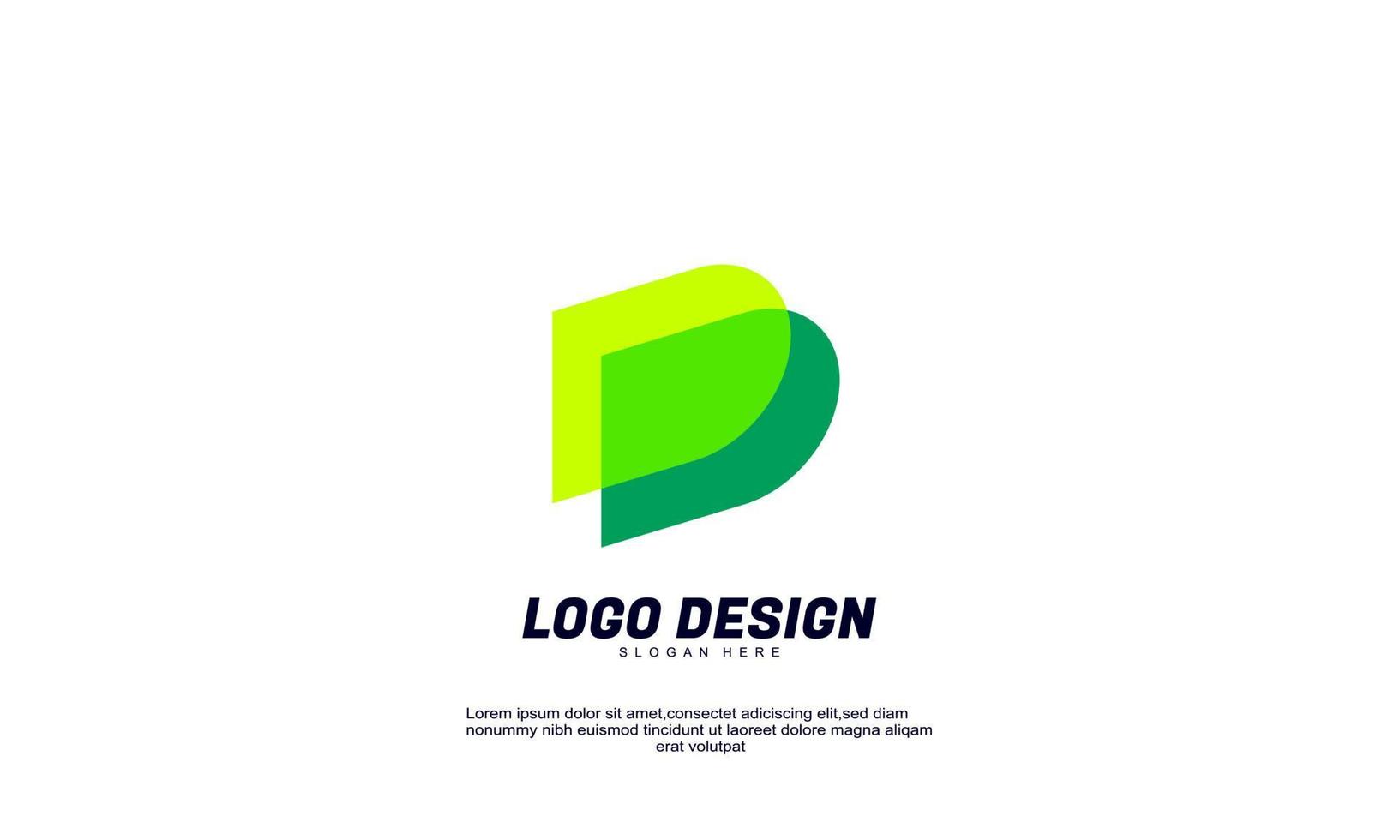 abstract creative modern idea branding for company or corporate multicolor design with flat design vector