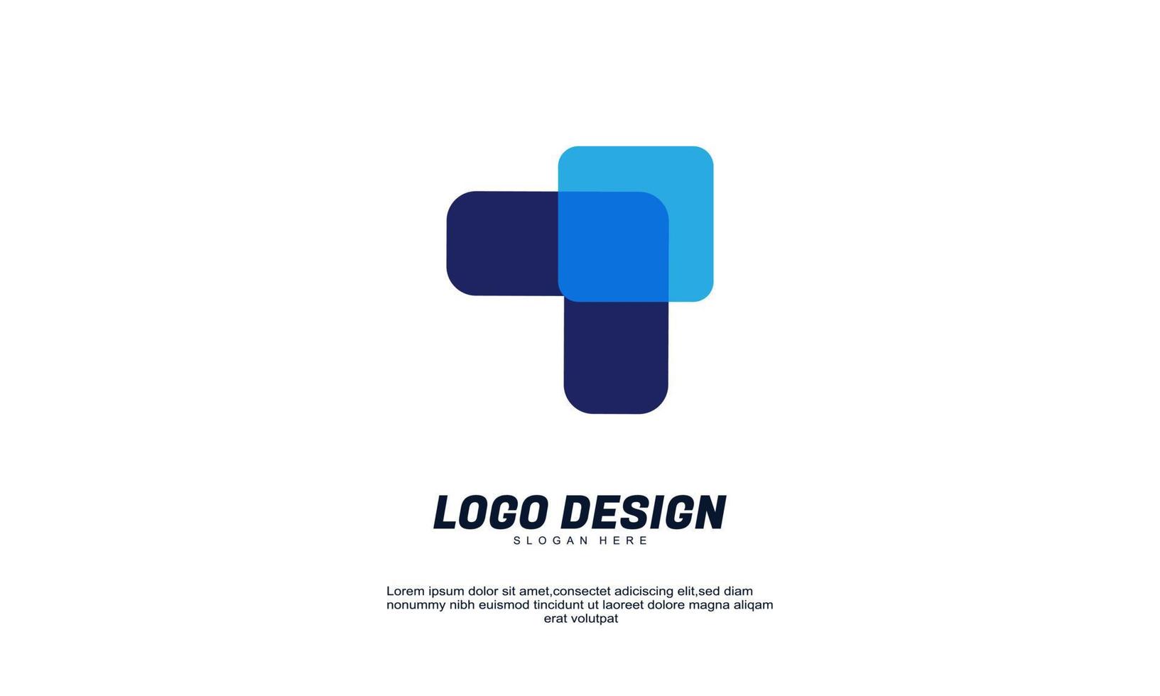 abstract company colorful logo design modern minimal style vector emblem sign flat design