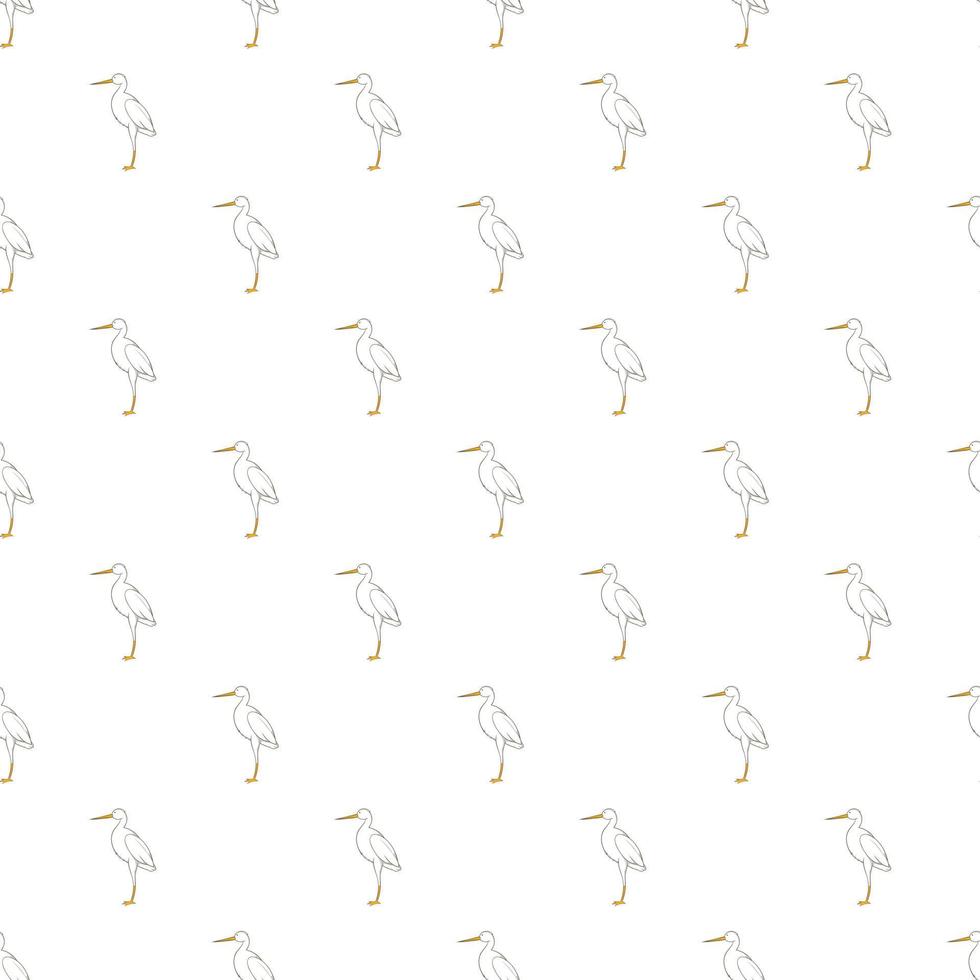 Stork pattern, cartoon style vector