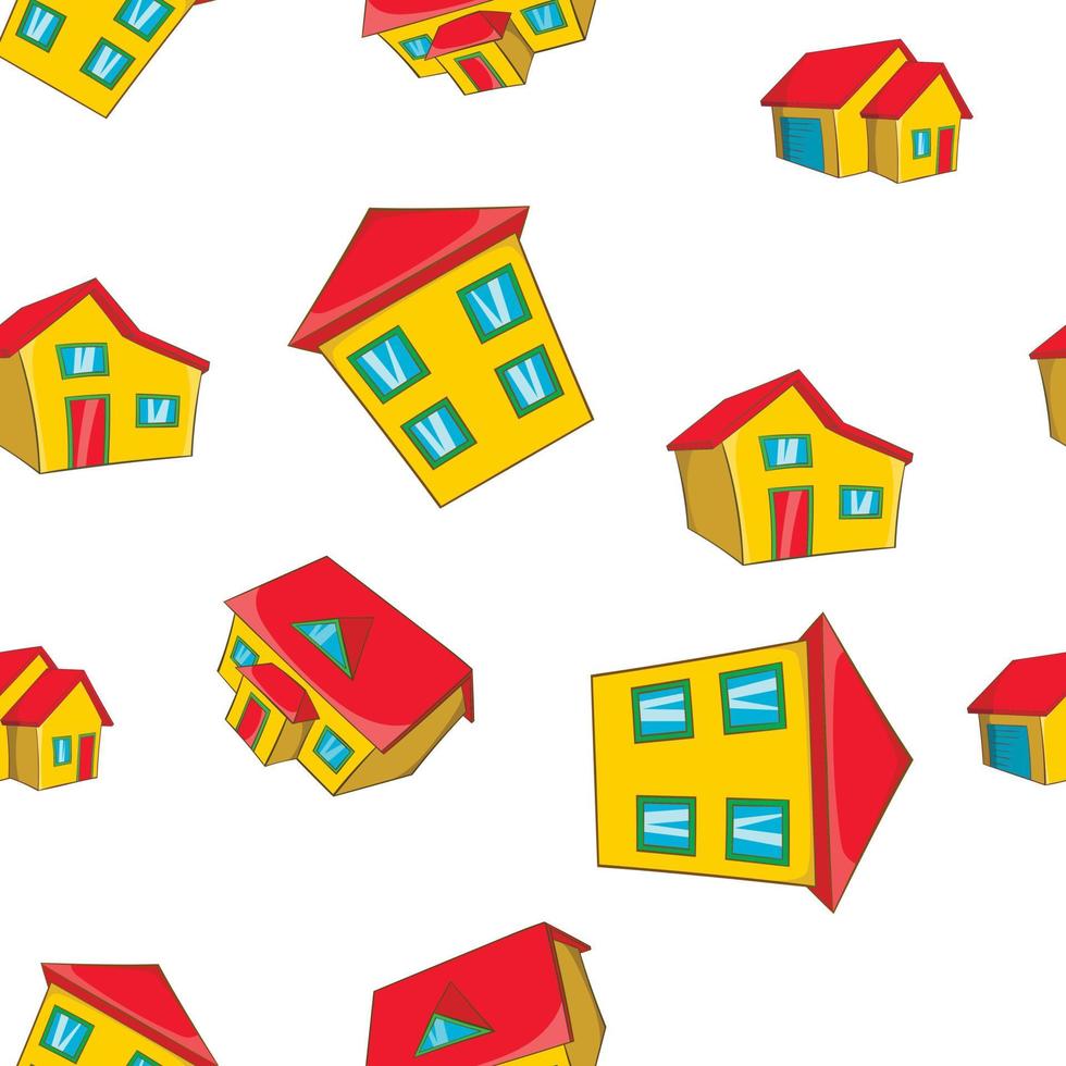 House pattern, cartoon style vector