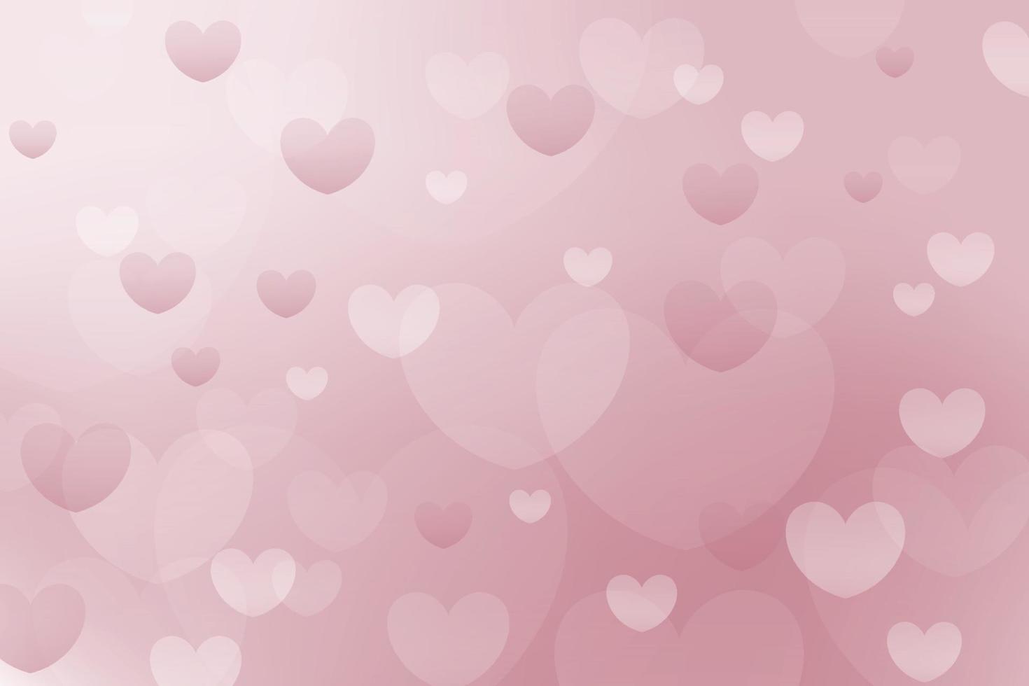 Valentines day background with heart bokeh design vector