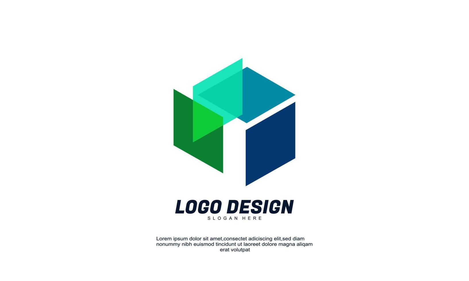 stock vector abstract creative modern icon design logo element with company business card template best for brand and logo
