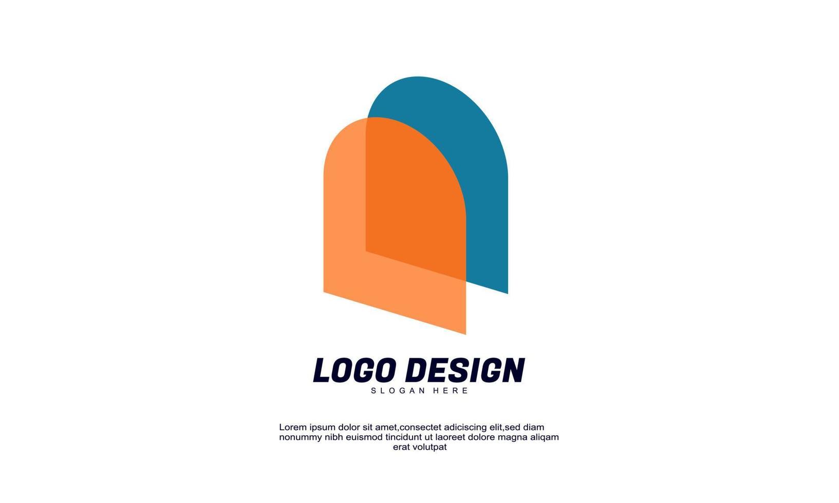 abstract creative modern idea branding for company or corporate multicolor design template vector