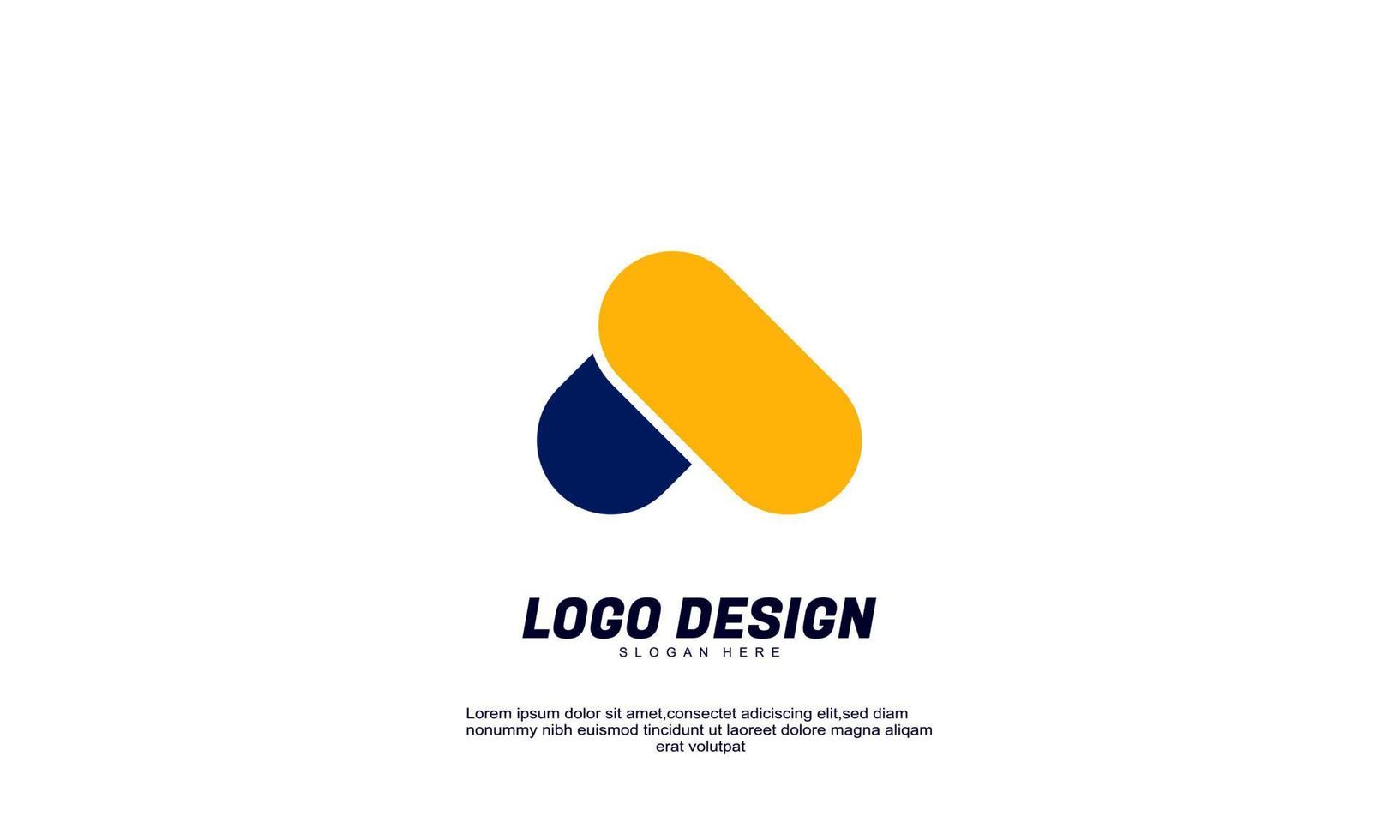 abstract creative idea logo for corporate finance and building colorful design template vector