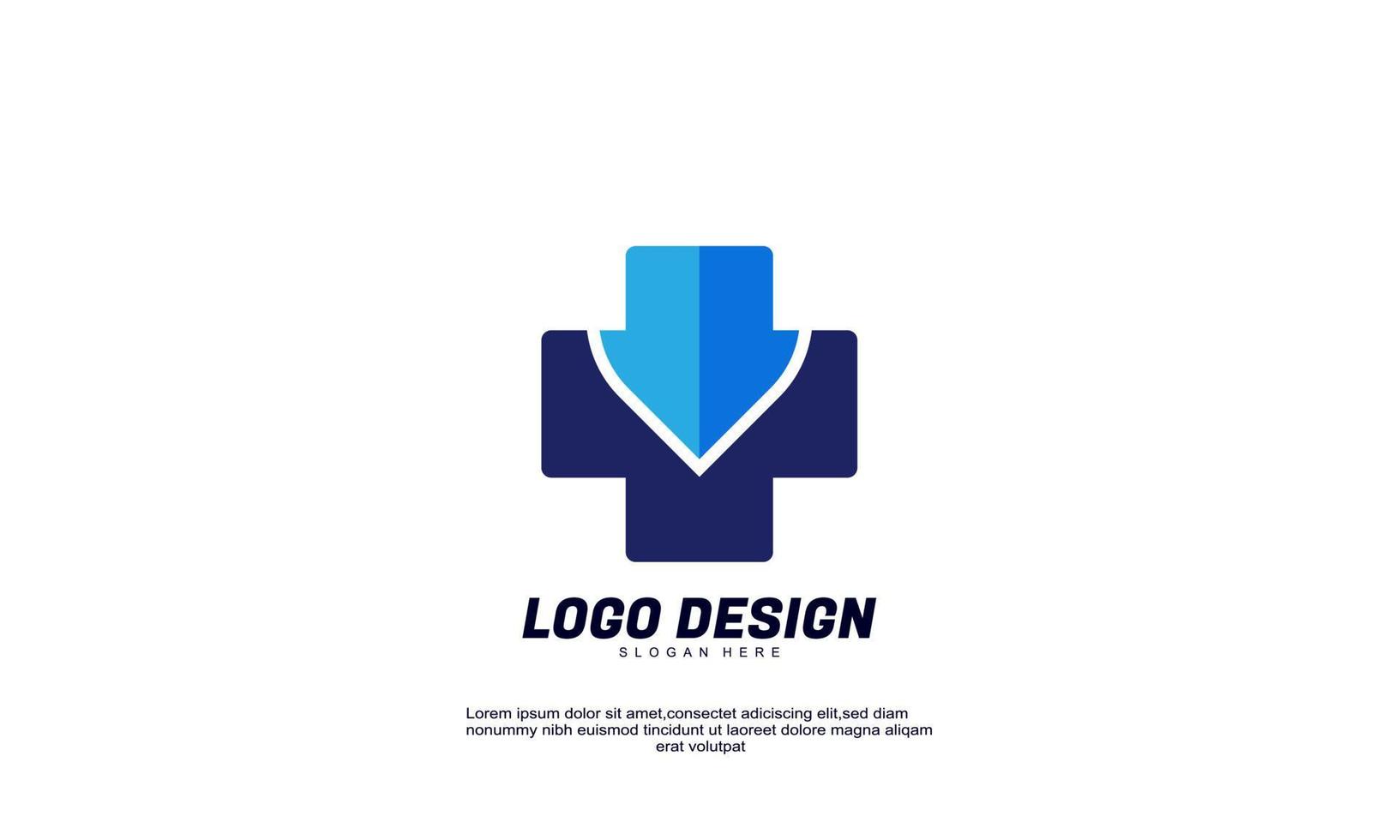 plantilla de diseño de farmacia médica de logotipo creativo impresionante para empresa saludable vector