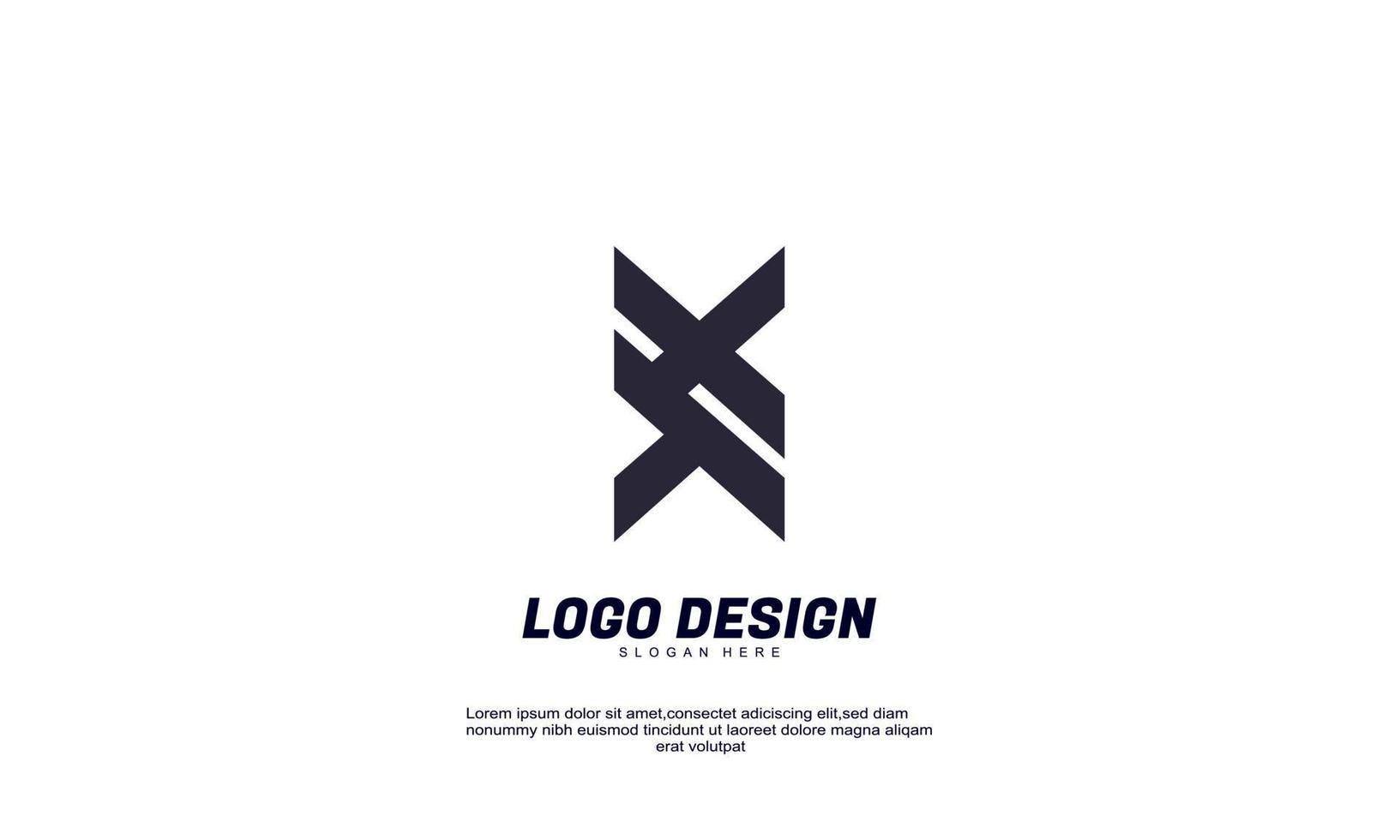 abstract creative example idea brand logo for corporate finance company and building colorful design template vector
