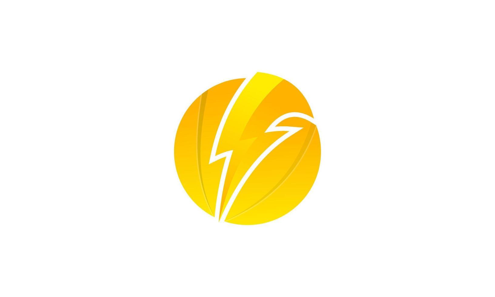 stock vector Thunder and bolt lightning flash logo icon template design yellow color