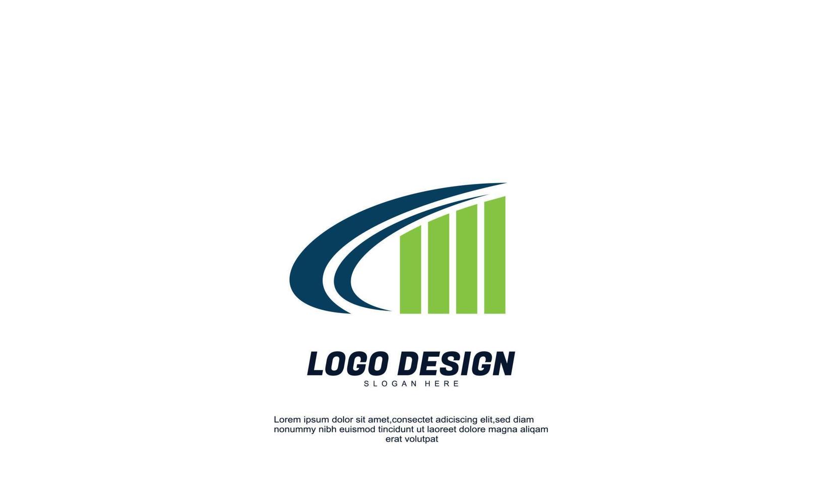 ejemplos de diseño de logotipo de finanzas de empresa creativa abstracta de vector de stock