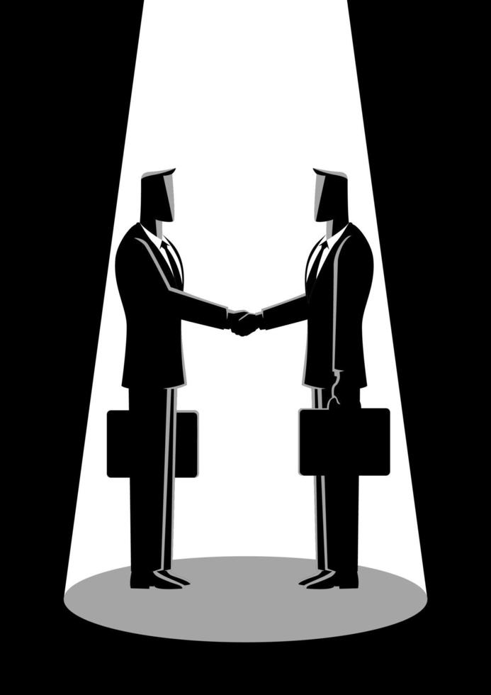 Businessmen shaking hands vector