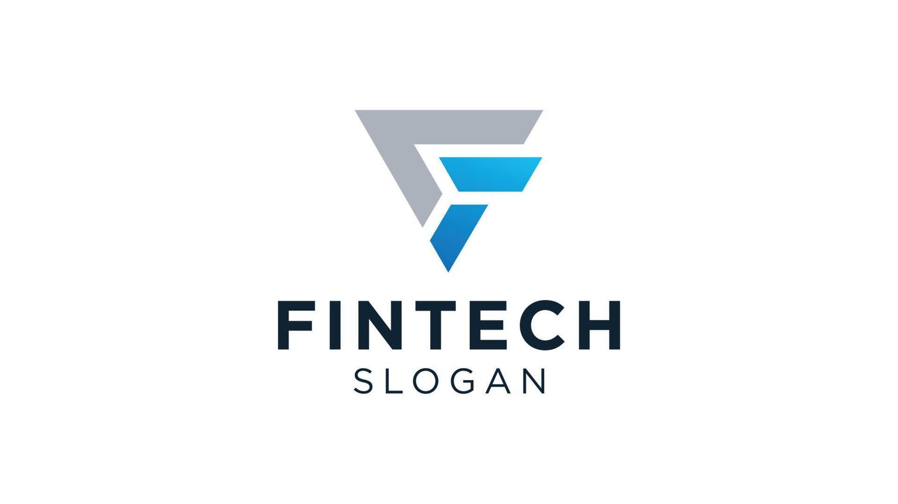 Fintech logo design template vector