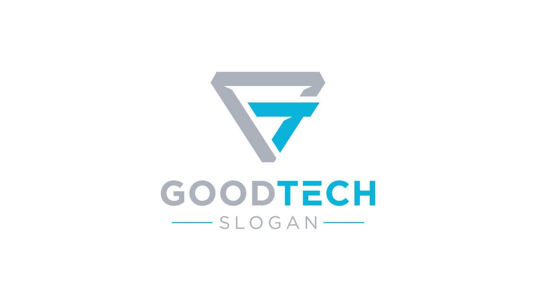 Goodtech logo design template vector