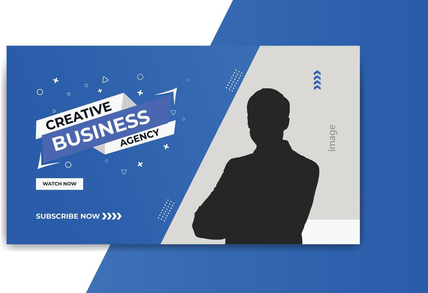 corporate web banner and video thumbnail design template vector