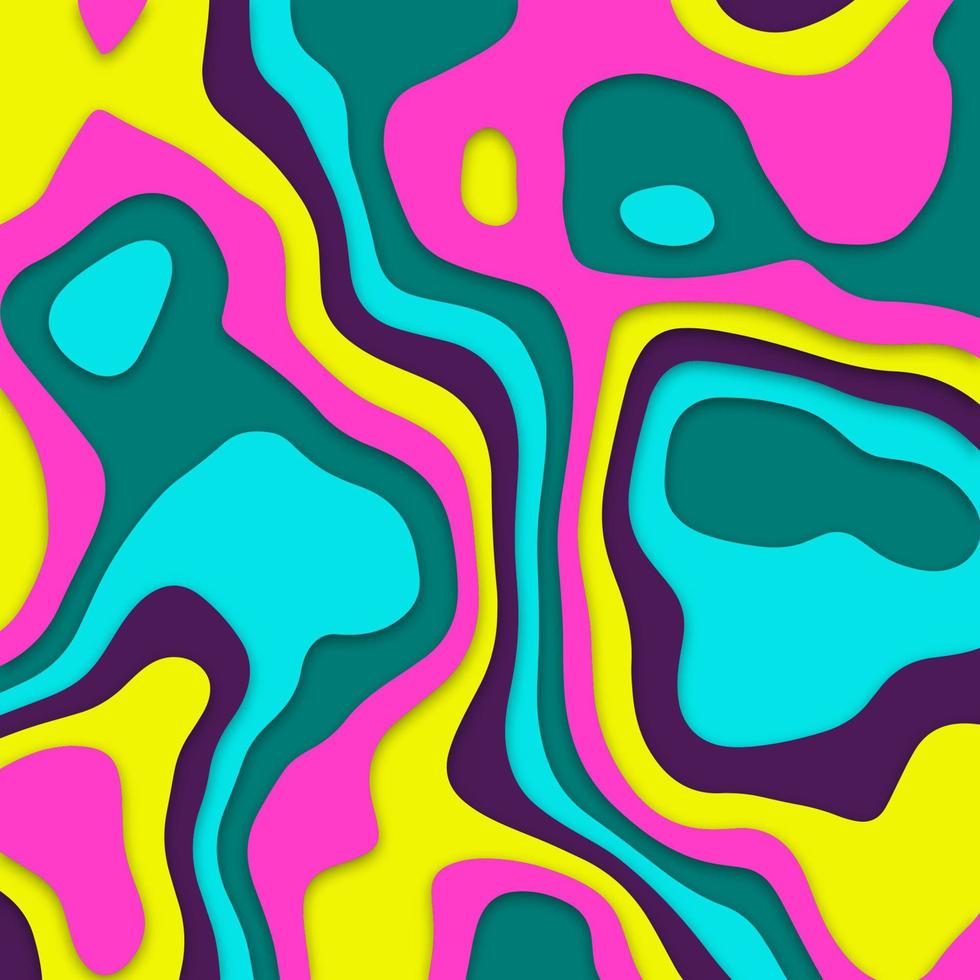 diseño de fondo de papercut colorido abstracto vector