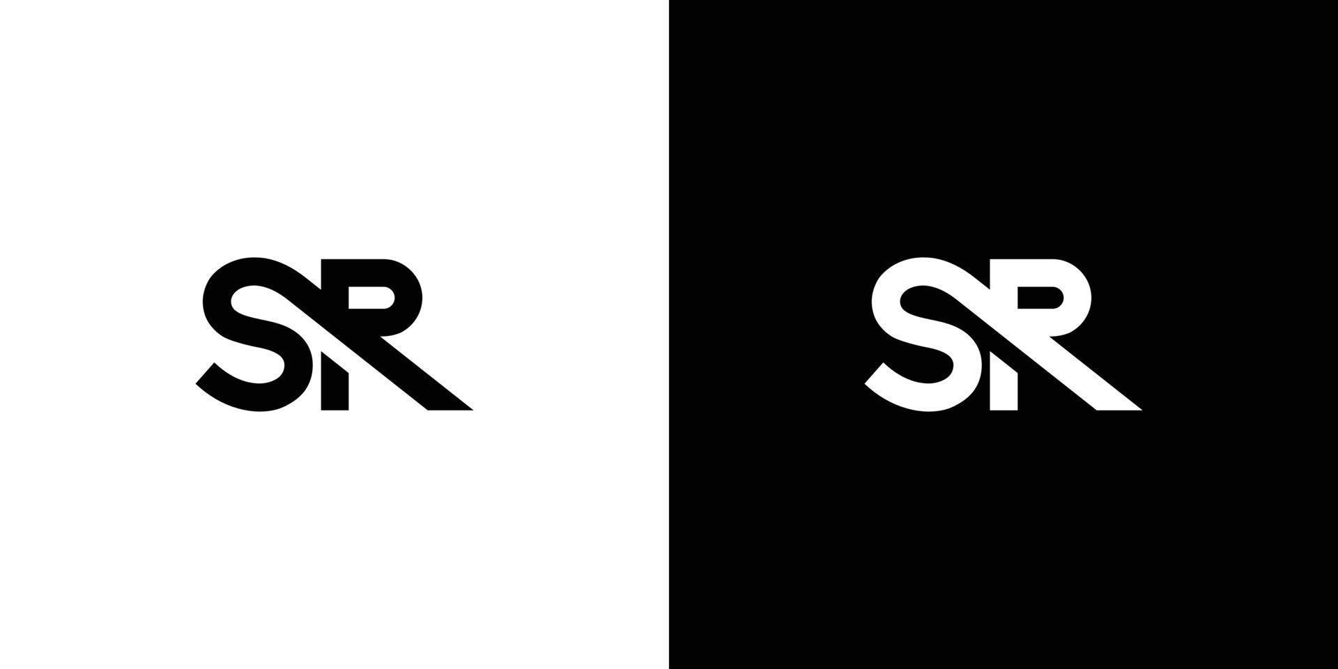 diseño de logotipo de iniciales sr moderno y elegante vector