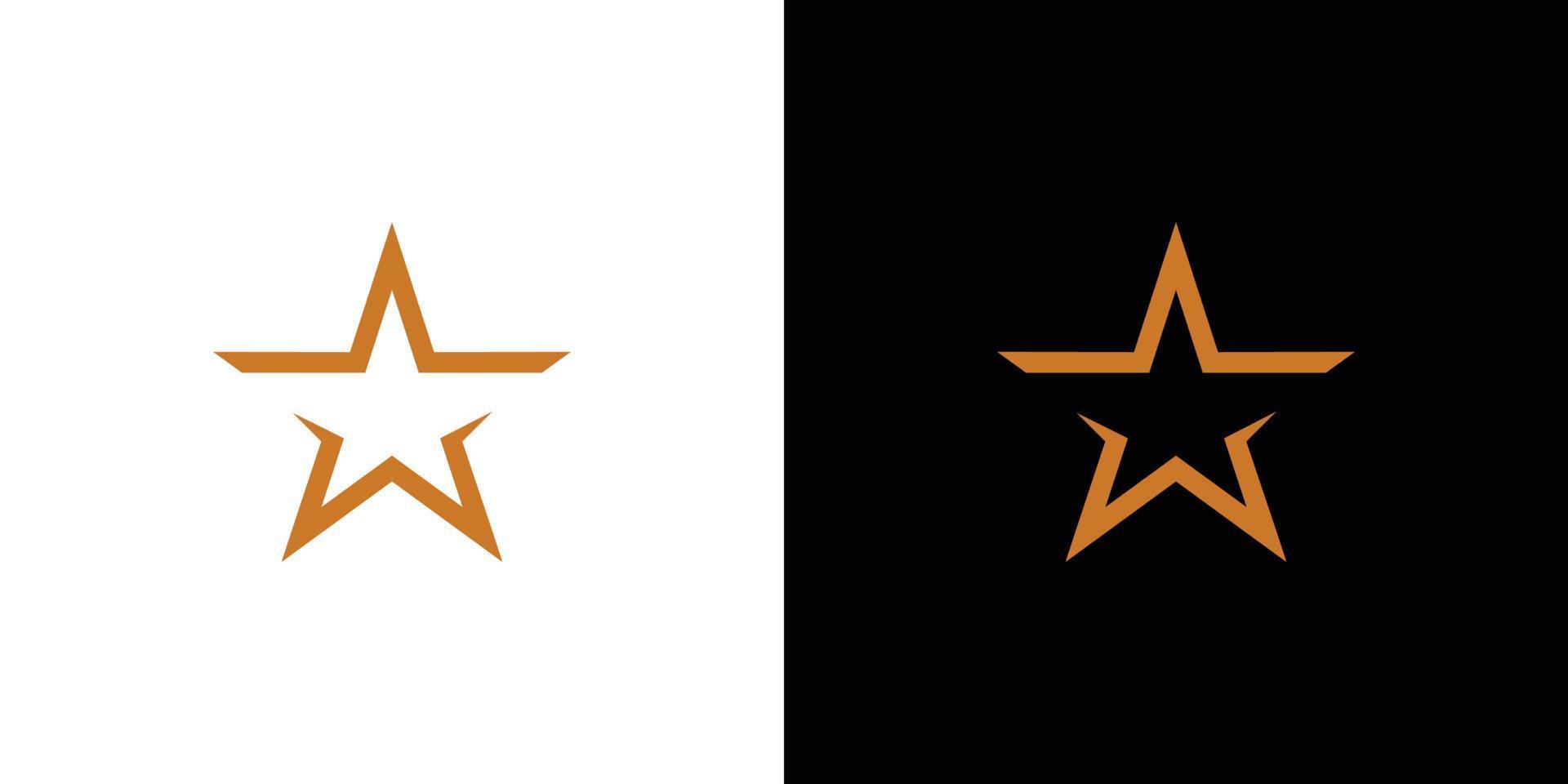 diseño único y moderno del logotipo de la estrella de las iniciales de la letra w vector