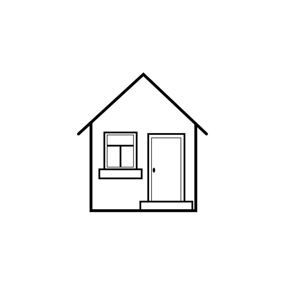 House linear icon. Contour symbol. Vector isolated outline