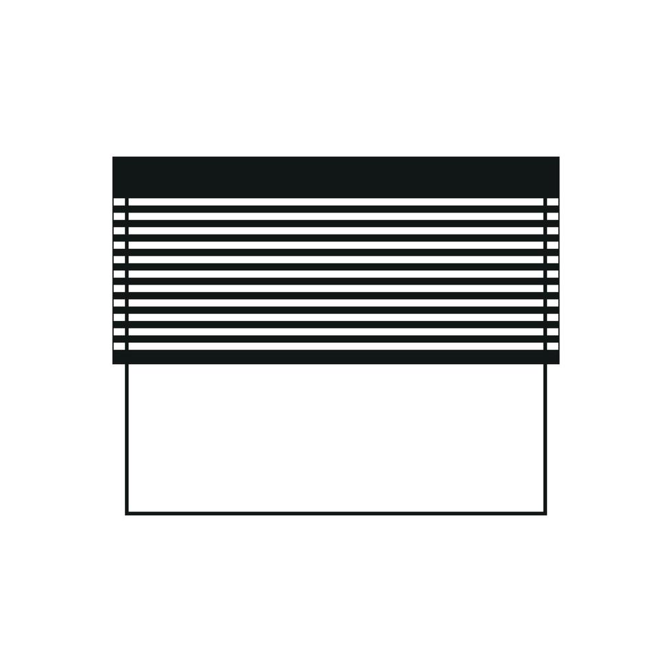 Window with blinds linear icon. Contour symbol. Vector isolated outline