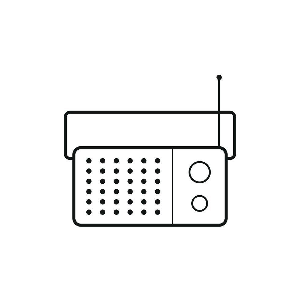 Radio linear icon. Contour symbol. Vector isolated outline