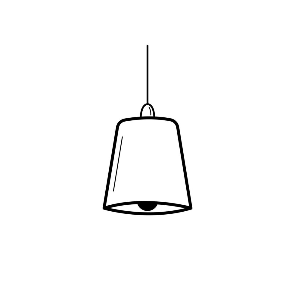 Lamp linear icon. Contour symbol. Vector isolated outline