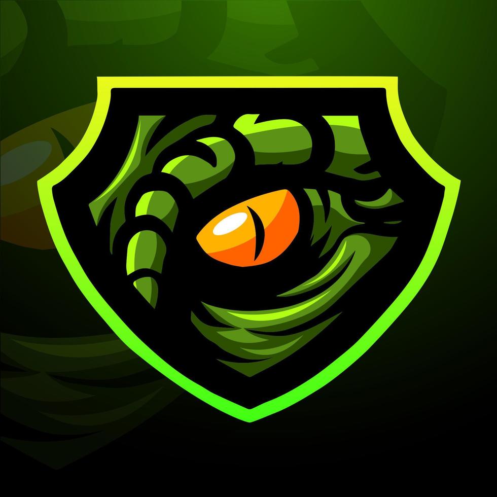 diseño del logotipo de la mascota del ojo raptor vector