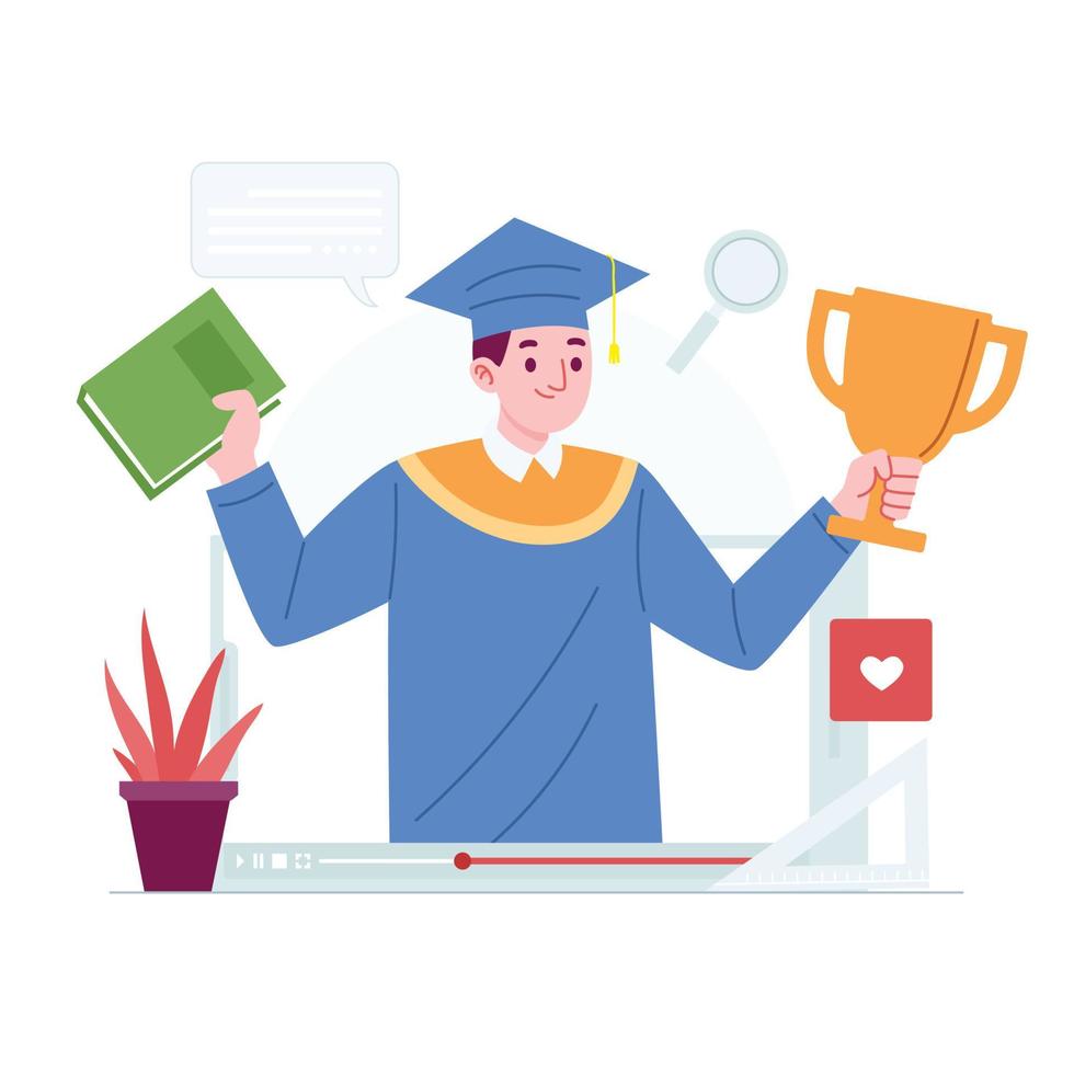 Back to school concept vector Illustration idea for landing page template, kid class doing lesson for knowledge education online, elementary school children , Hand drawn Flat Styles