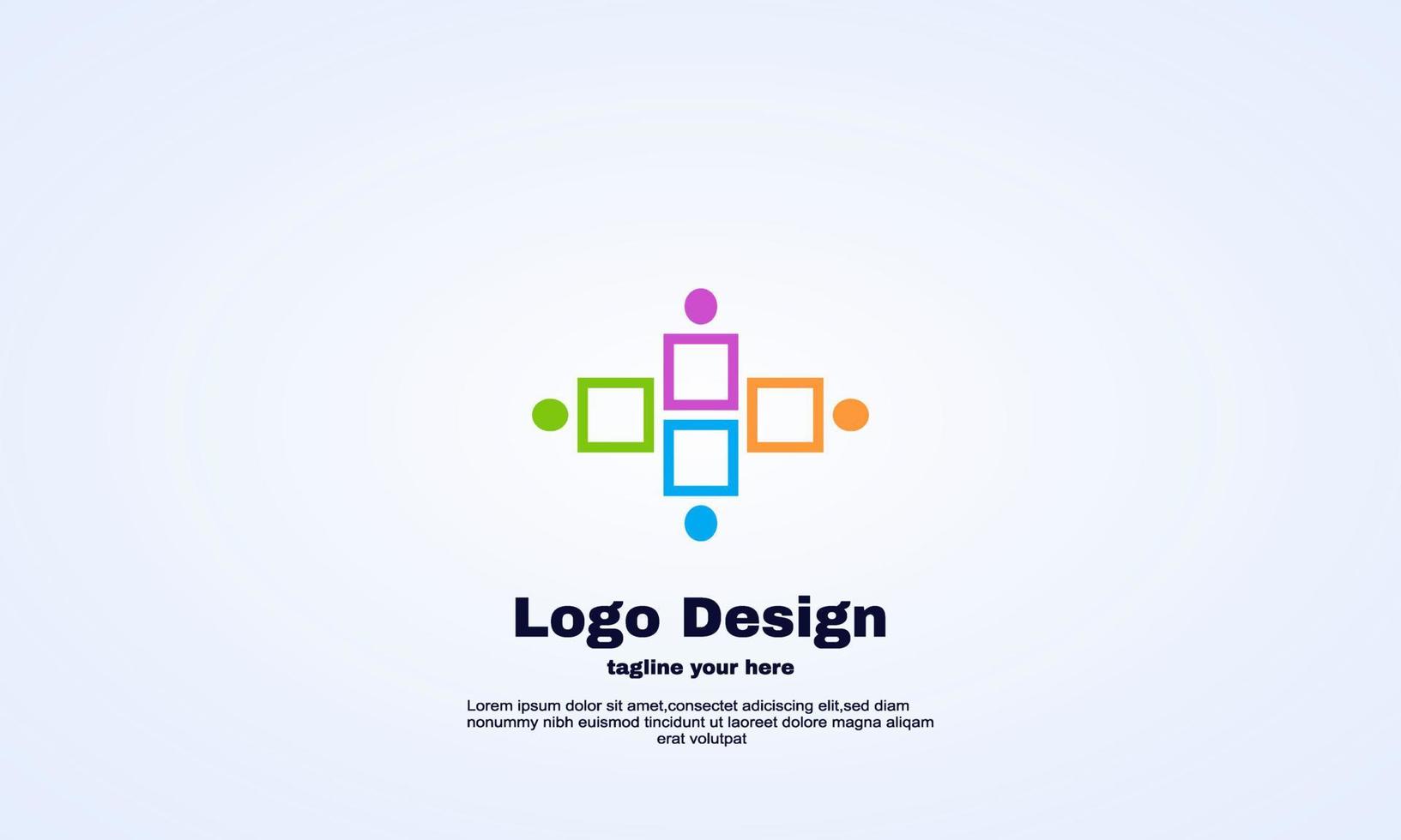 plantilla de diseño de logotipo de personas de la comunidad vectorial creativa vector