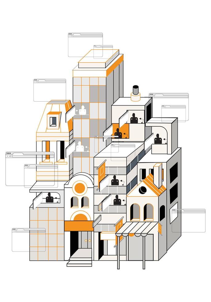 Smart Internet city vector