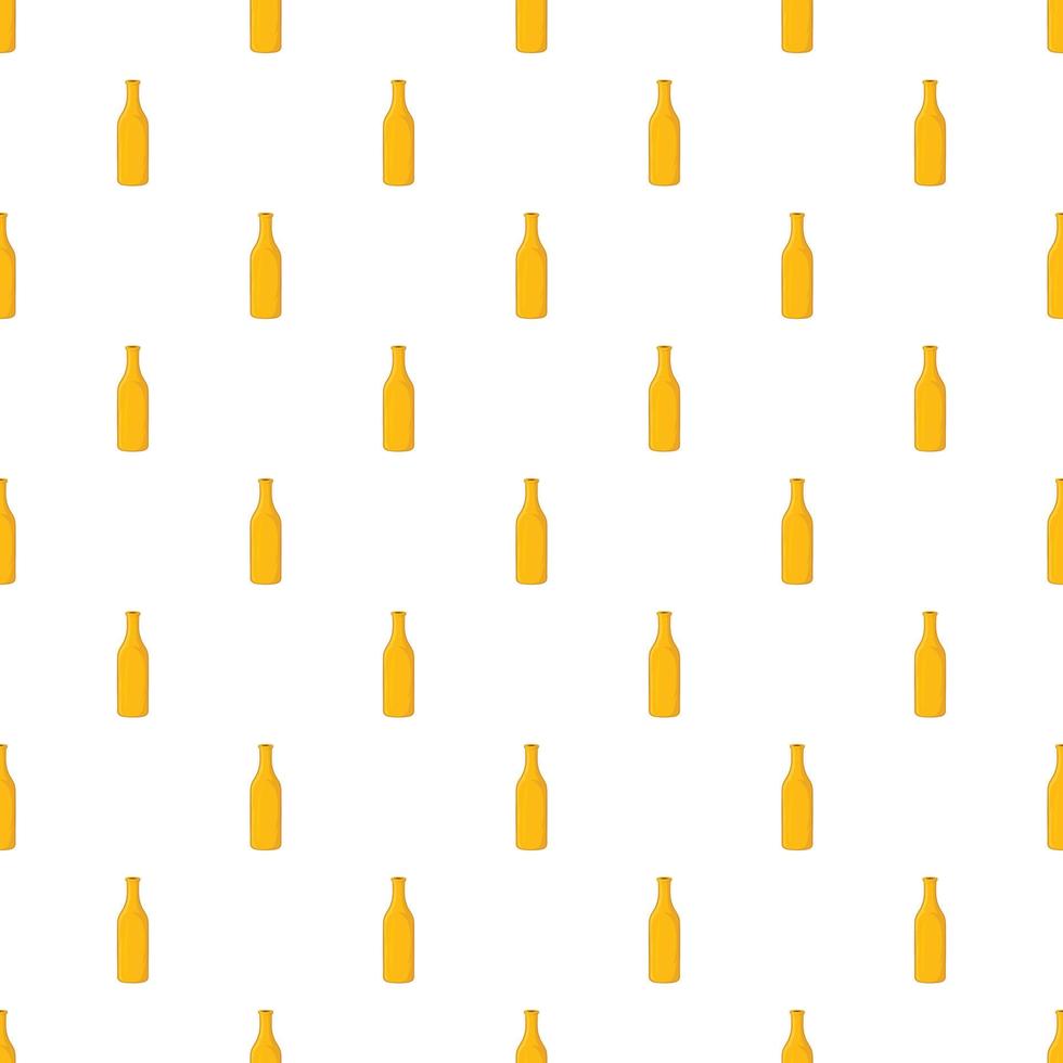 Bottle of beer pattern, cartoon style vector