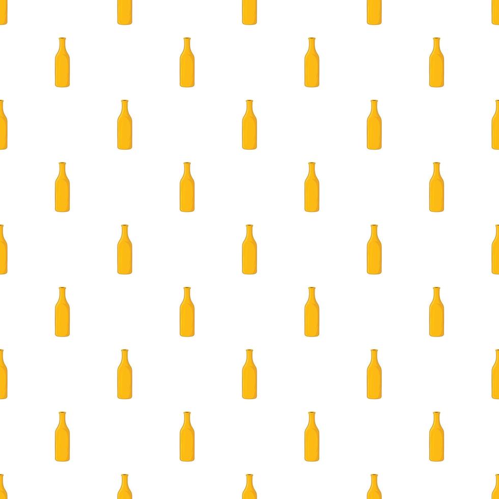 Bottle of beer pattern, cartoon style vector