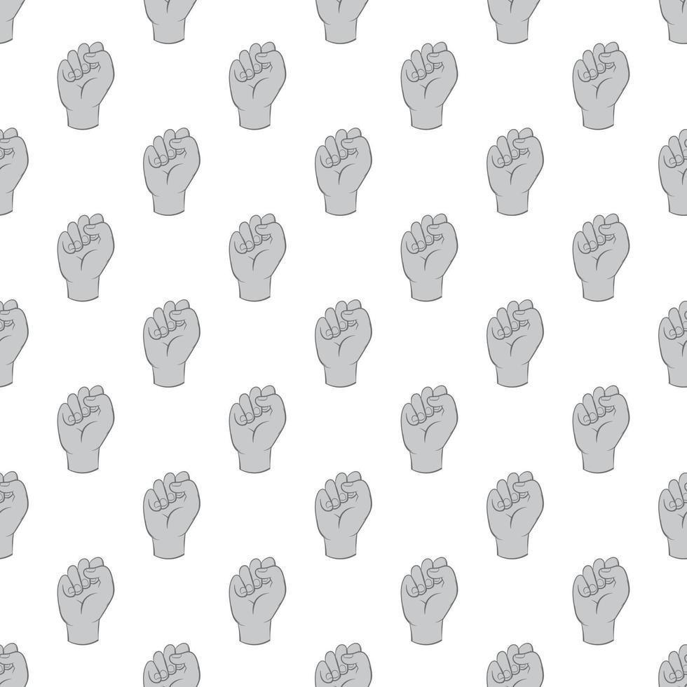 Gesture fist seamless pattern vector