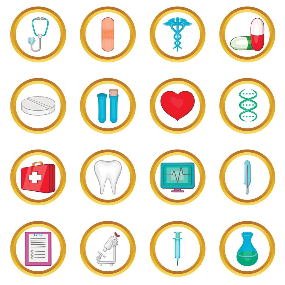 Medical vector set, cartoon style