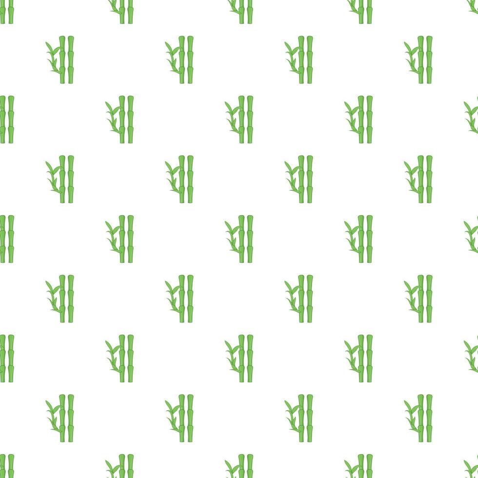 Bamboo pattern, cartoon style vector