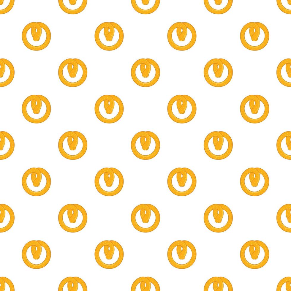 Pretzels pattern, cartoon style vector
