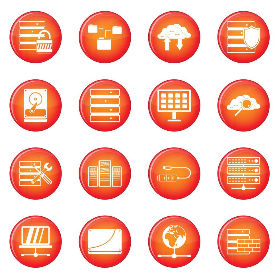 Database icons vector set