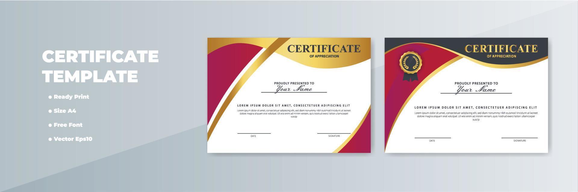 Creative Certificate of Appreciation Award Template vector