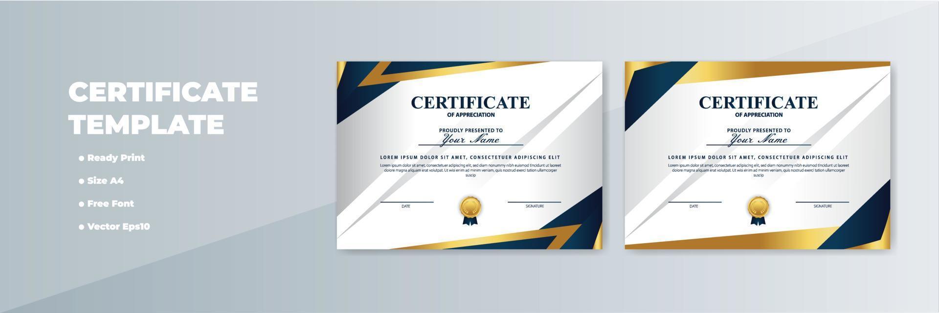 Creative Certificate of Appreciation Award Template vector
