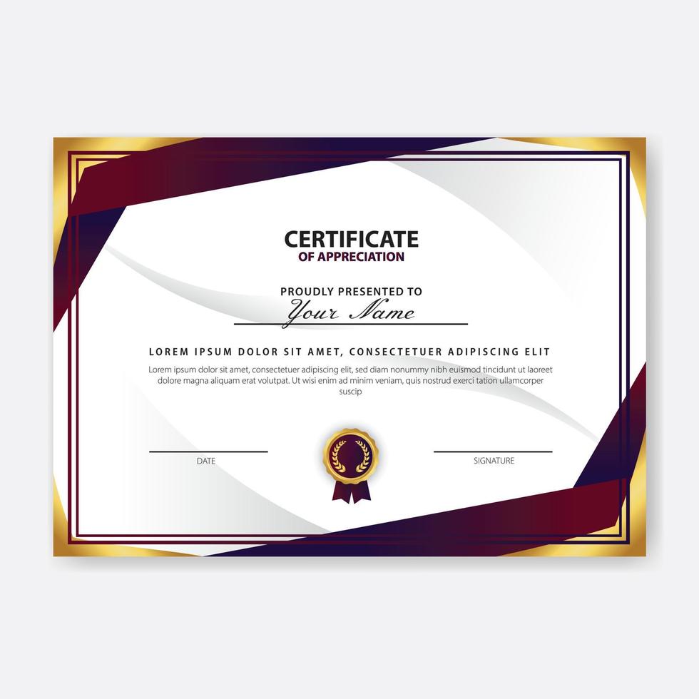 Creative Certificate of Appreciation Award Template vector