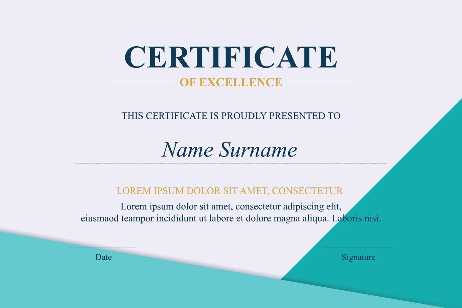 Creative Certificate of Appreciation Award Template vector