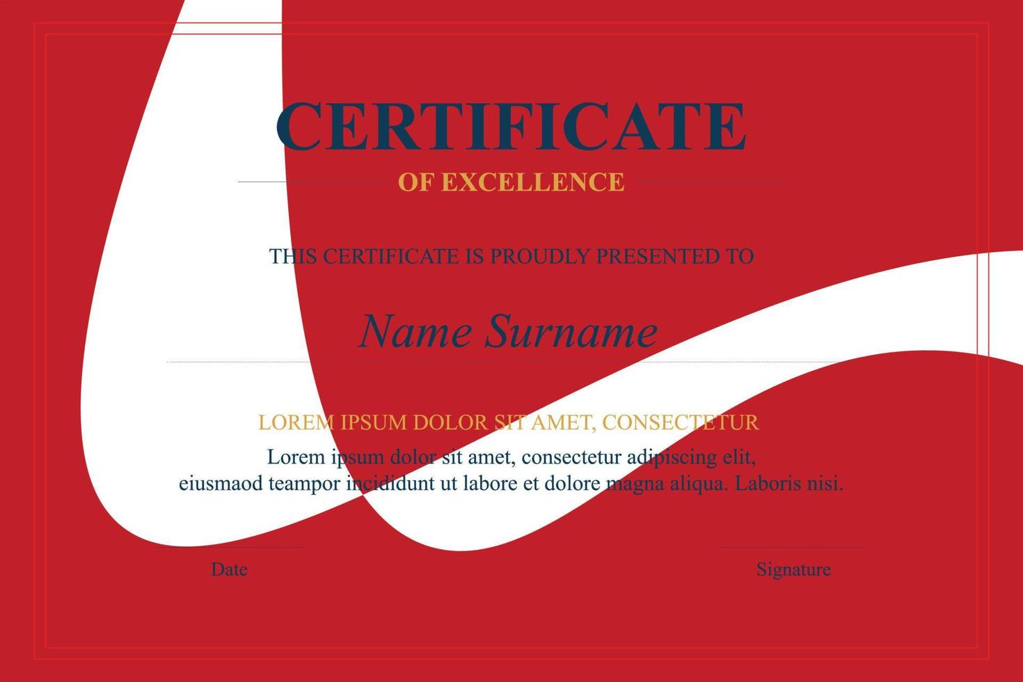 Creative Certificate of Appreciation Award Template vector