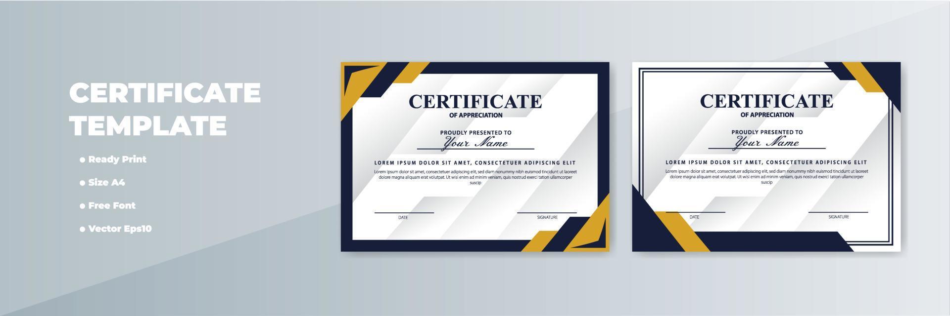 Creative Certificate of Appreciation Award Template vector