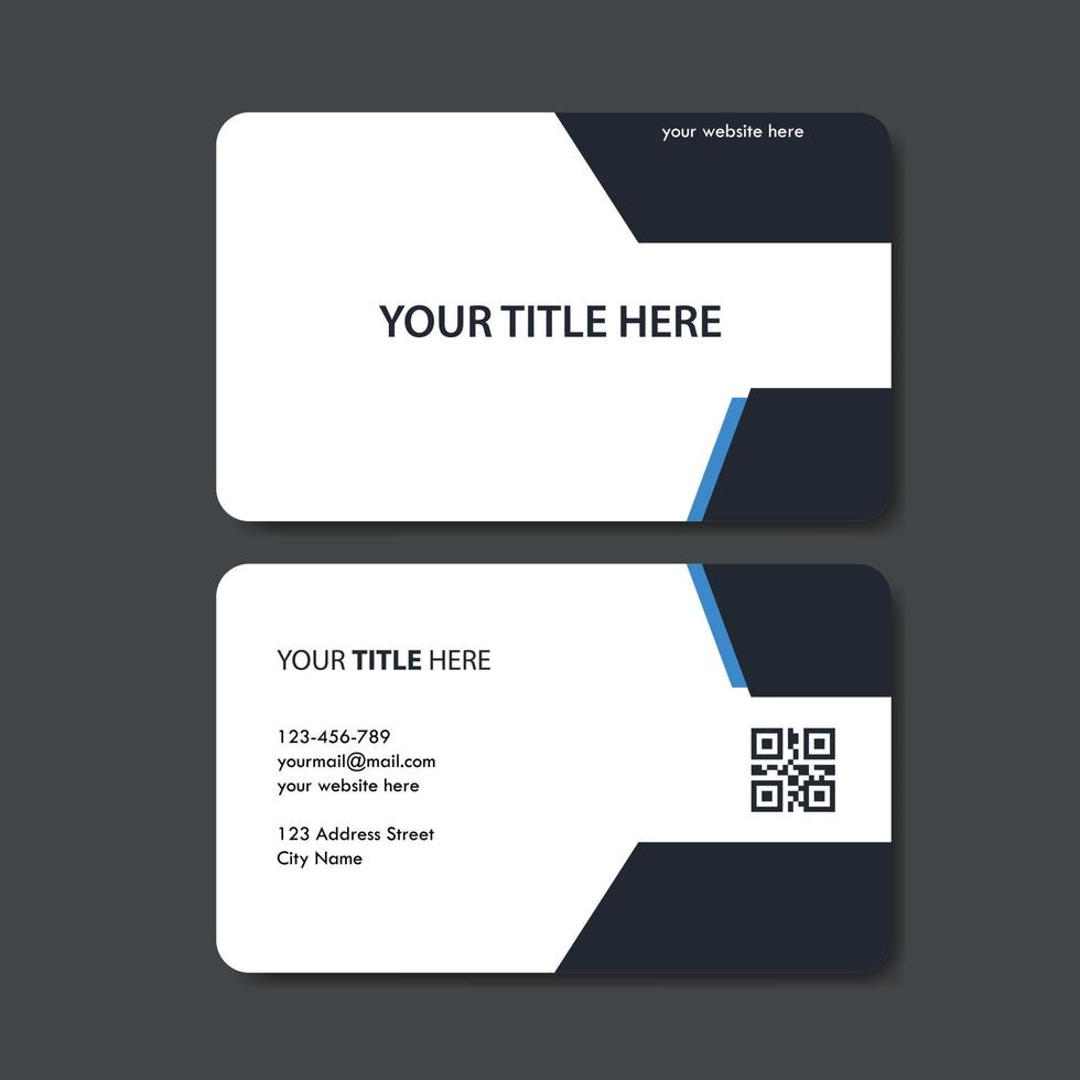 business card template with color concept modern geometric card vector