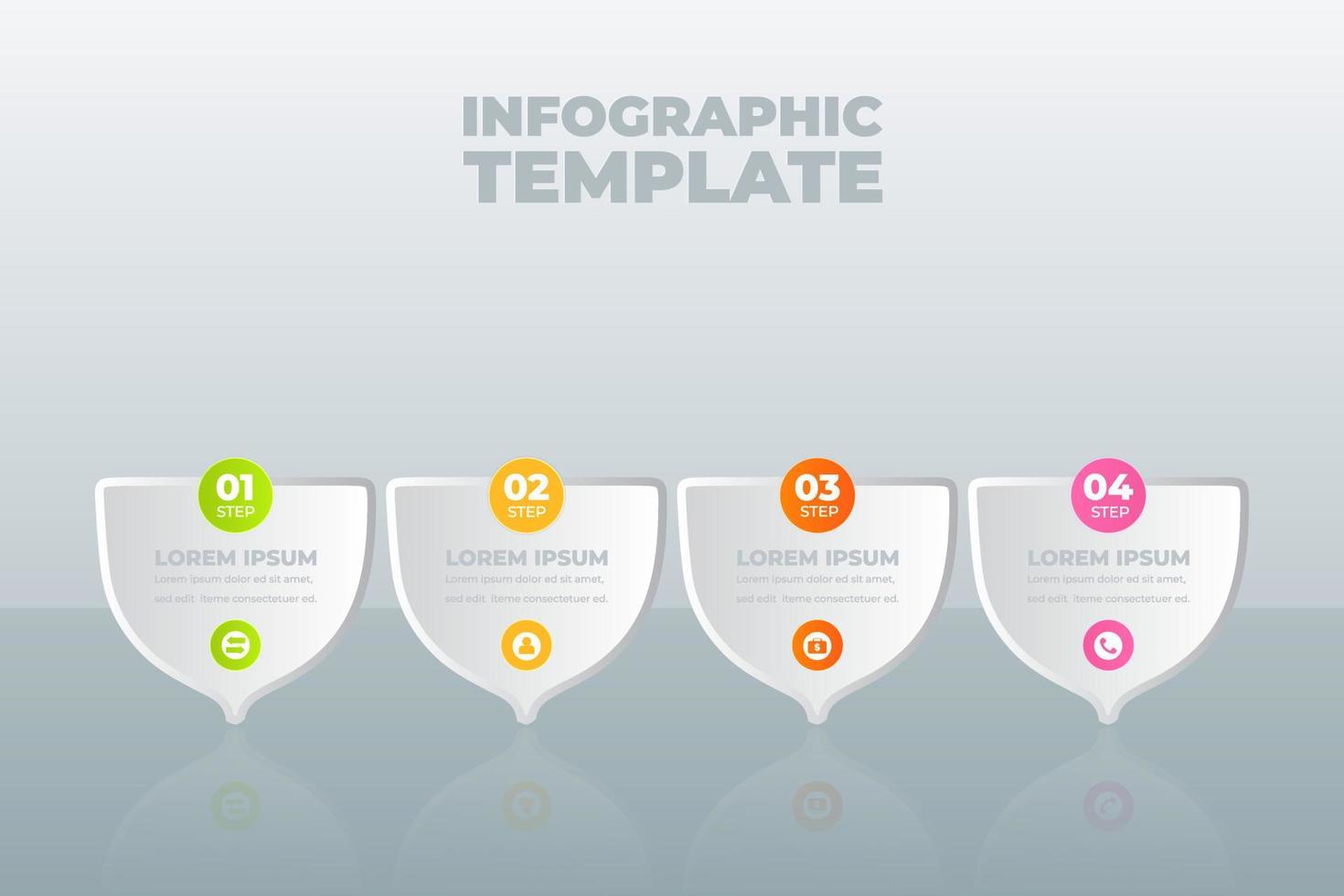 plantilla de diseño infográfico vectorial con opciones o pasos vector