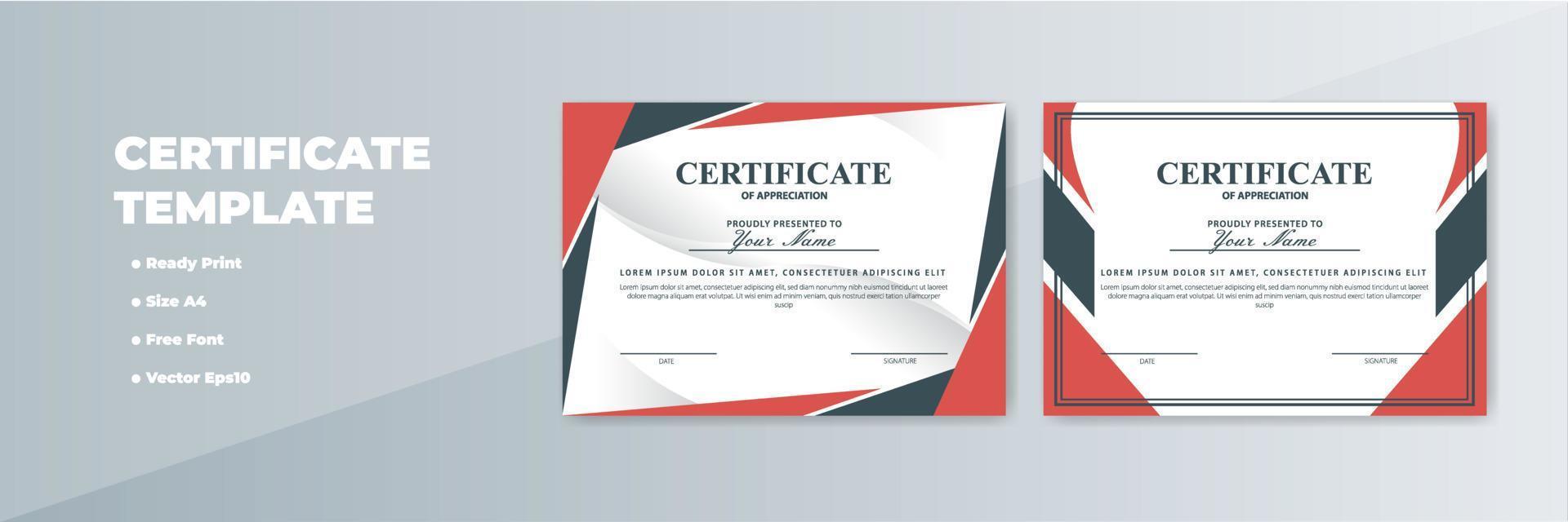 Creative Certificate of Appreciation Award Template vector