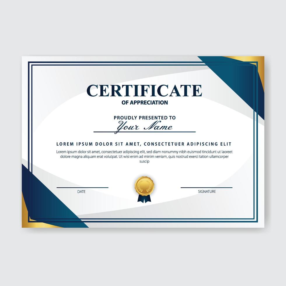 Creative Certificate of Appreciation Award Template vector