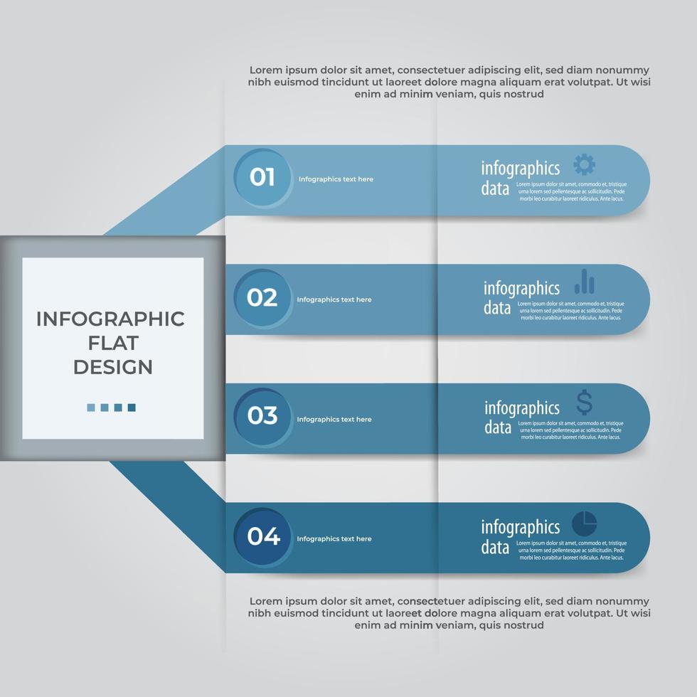 visualización de datos comerciales. diagrama del proceso. elementos abstractos de gráfico, diagrama con pasos, opciones, partes o procesos. plantilla de negocio vectorial para presentación. concepto creativo para infografía. vector