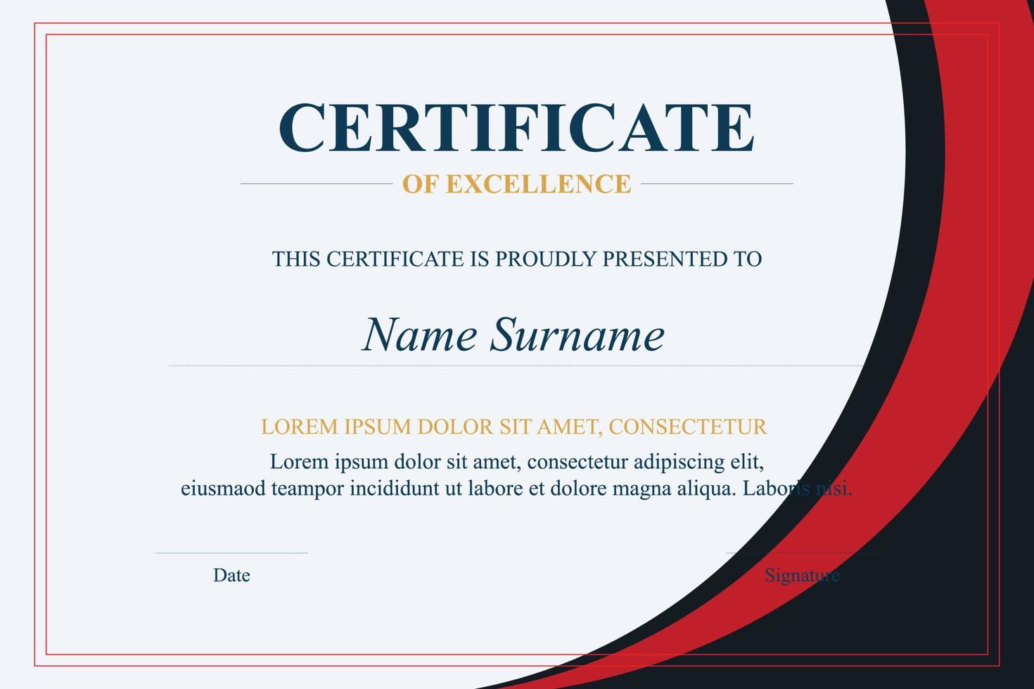 Creative Certificate of Appreciation Award Template vector