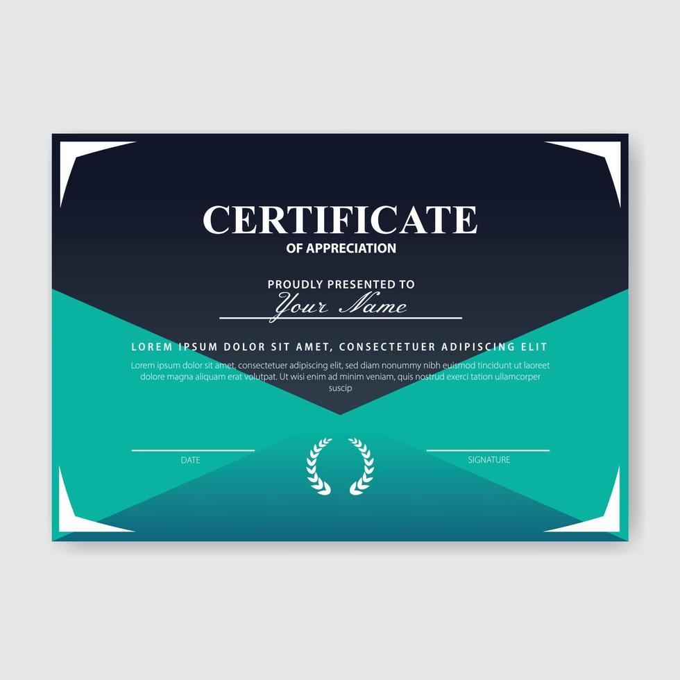 Creative Certificate of Appreciation Award Template vector