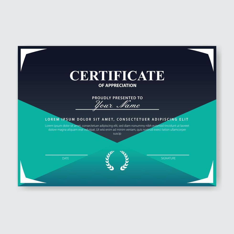 Creative Certificate of Appreciation Award Template vector