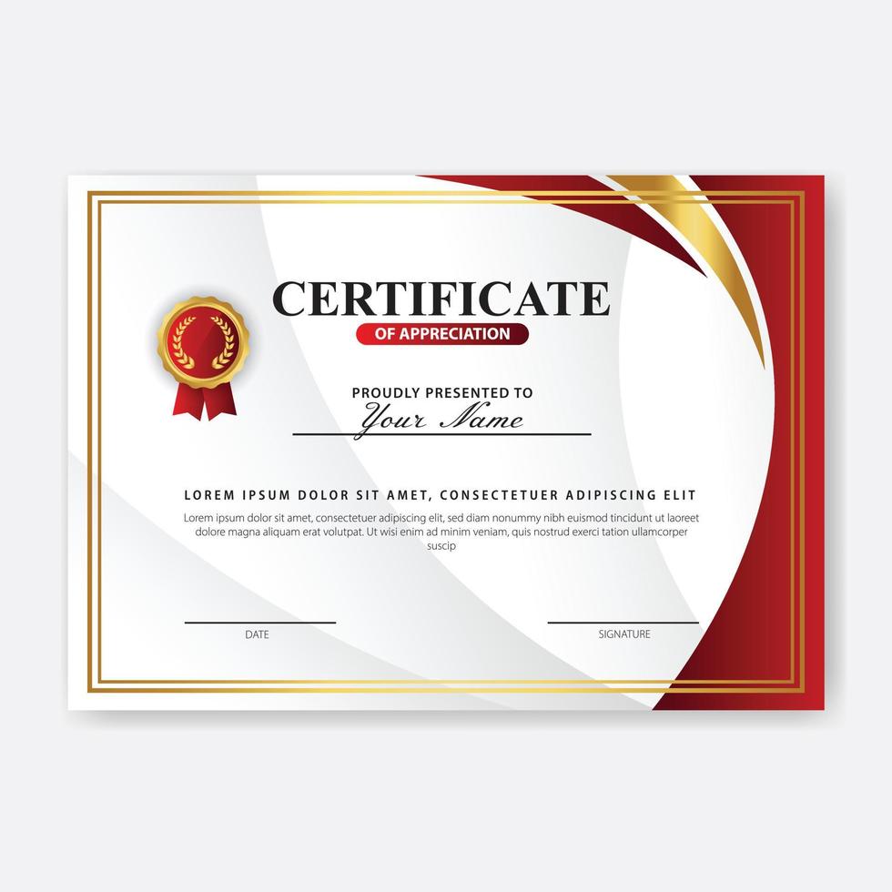 Creative Certificate of Appreciation Award Template vector