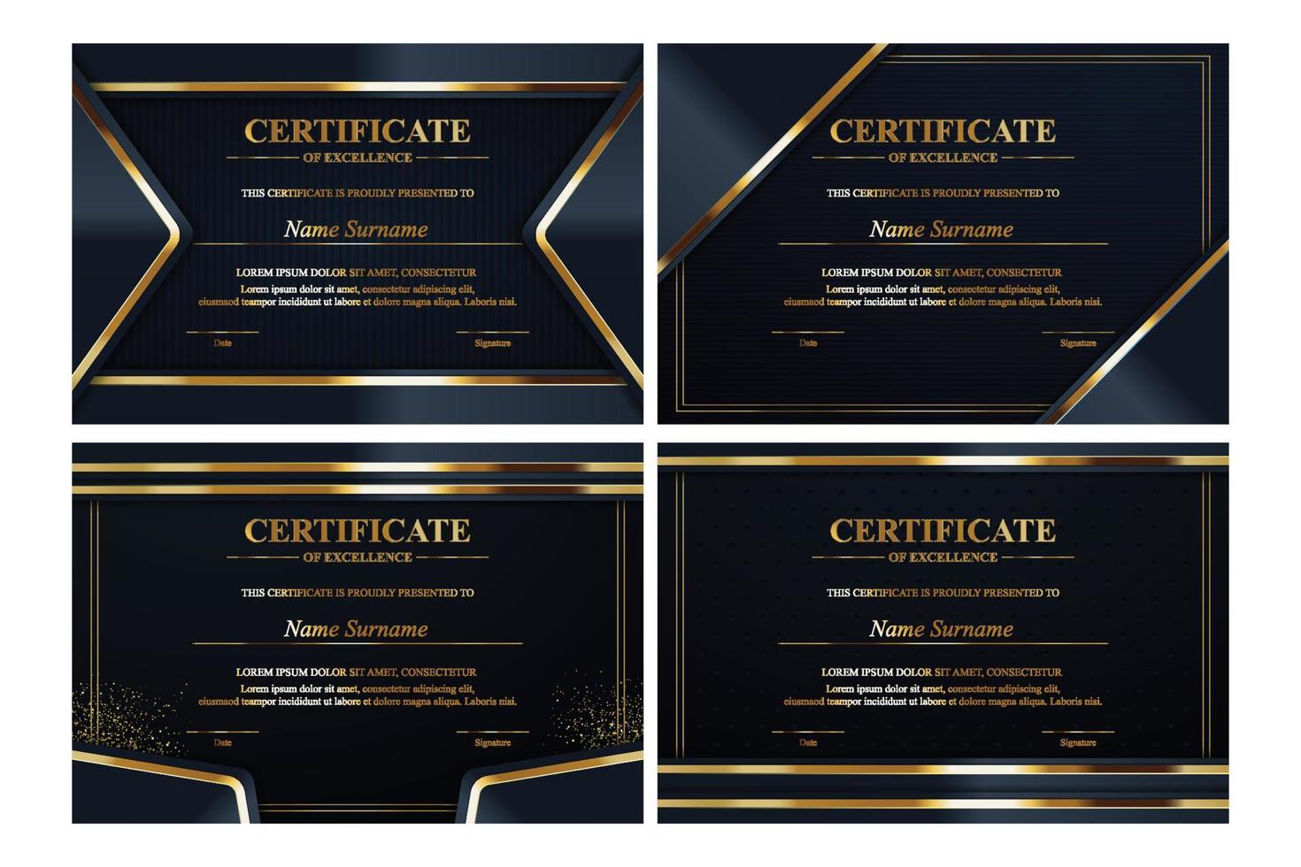 Creative Certificate of Appreciation Award Template vector